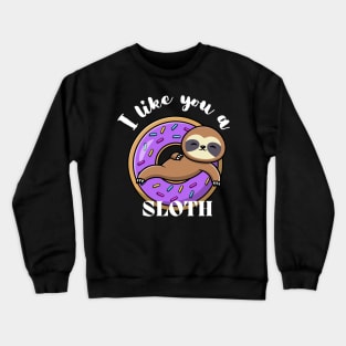 Cute Sloth Donut Trainer Crewneck Sweatshirt